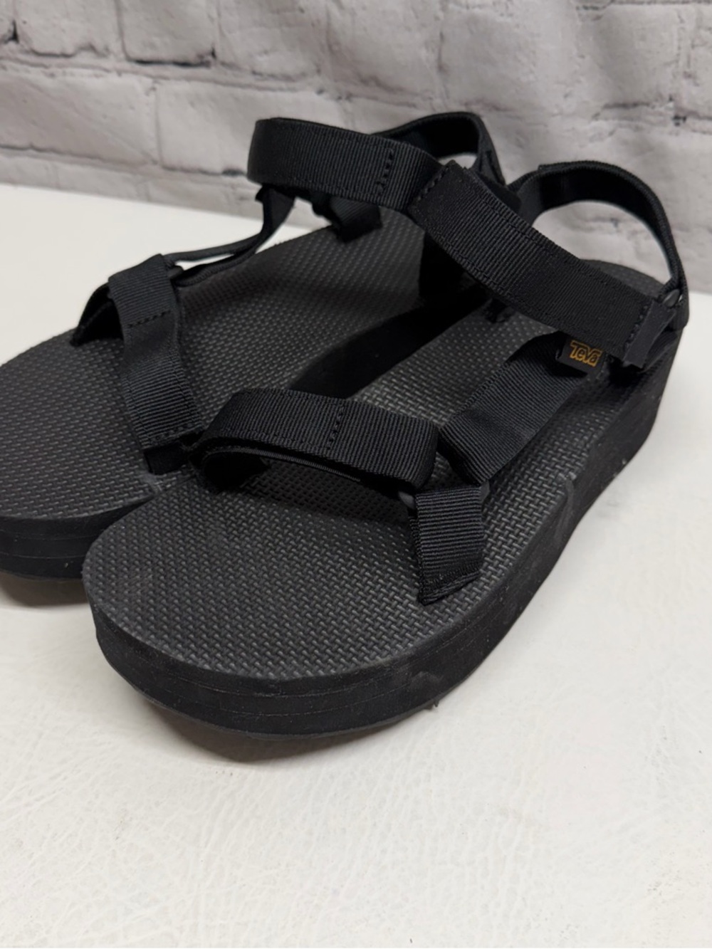Teva Black Platform Sport Sandals - Picture 2 of 9